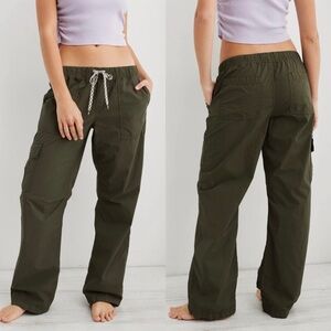 Aerie Baggy Cargo Skater Pant Utility Green